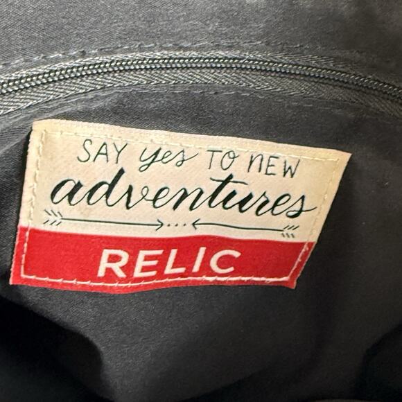 Relic Black Faux Leather Concealed Carry Purse Croc Embossed Western Boho - Picture 9 of 11